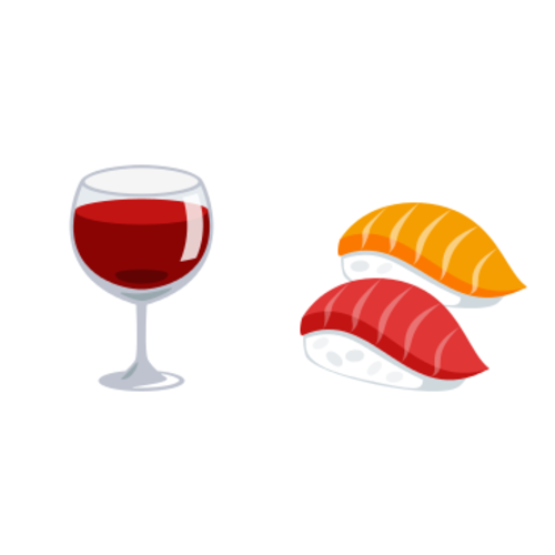 🍷🍣 Emoji Domain EmojiOne rendering